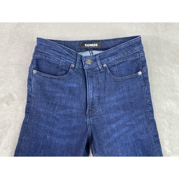 Express Denim Jeans - Stretch + Ankle Legging High Rise 4s / 4c ( 24” Inseam) - Picture 4 of 10